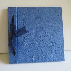 BLUE Textured Crafted Unique Cover SCRAPBOOK - LARGE JUNK JOURNAL BOOK 9"